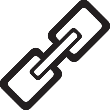 Zincir simgesi PNG biçimi basit siyah ve beyaz vektör illüstrasyonunda bağlantı birliği güvenlik ve gücünü temsil eden dijital tasarım kullanıcı arayüzü için mükemmel modern uygulama logosu minimal web ögesi