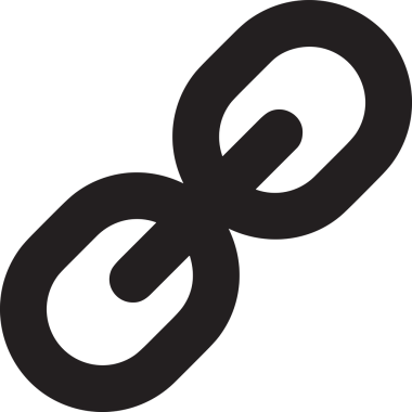 Zincir simgesi PNG biçimi basit siyah ve beyaz vektör illüstrasyonunda bağlantı birliği güvenlik ve gücünü temsil eden dijital tasarım kullanıcı arayüzü için mükemmel modern uygulama logosu minimal web ögesi