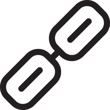 Zincir simgesi PNG biçimi basit siyah ve beyaz vektör illüstrasyonunda bağlantı birliği güvenlik ve gücünü temsil eden dijital tasarım kullanıcı arayüzü için mükemmel modern uygulama logosu minimal web ögesi