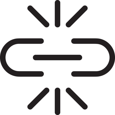 Zincir simgesi PNG biçimi basit siyah ve beyaz vektör illüstrasyonunda bağlantı birliği güvenlik ve gücünü temsil eden dijital tasarım kullanıcı arayüzü için mükemmel modern uygulama logosu minimal web ögesi