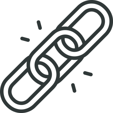 Zincir simgesi PNG biçimi basit siyah ve beyaz vektör illüstrasyonunda bağlantı birliği güvenlik ve gücünü temsil eden dijital tasarım kullanıcı arayüzü için mükemmel modern uygulama logosu minimal web ögesi