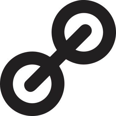 Zincir simgesi PNG biçimi basit siyah ve beyaz vektör illüstrasyonunda bağlantı birliği güvenlik ve gücünü temsil eden dijital tasarım kullanıcı arayüzü için mükemmel modern uygulama logosu minimal web ögesi