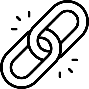 Zincir simgesi PNG biçimi basit siyah ve beyaz vektör illüstrasyonunda bağlantı birliği güvenlik ve gücünü temsil eden dijital tasarım kullanıcı arayüzü için mükemmel modern uygulama logosu minimal web ögesi