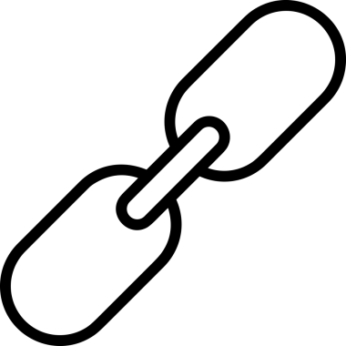 Zincir simgesi PNG biçimi basit siyah ve beyaz vektör illüstrasyonunda bağlantı birliği güvenlik ve gücünü temsil eden dijital tasarım kullanıcı arayüzü için mükemmel modern uygulama logosu minimal web ögesi