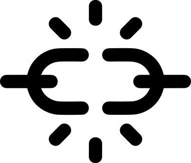 Zincir simgesi PNG biçimi basit siyah ve beyaz vektör illüstrasyonunda bağlantı birliği güvenlik ve gücünü temsil eden dijital tasarım kullanıcı arayüzü için mükemmel modern uygulama logosu minimal web ögesi