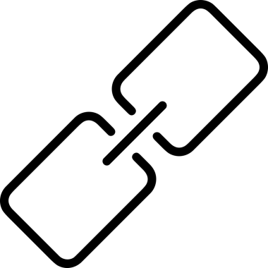 Zincir simgesi PNG biçimi basit siyah ve beyaz vektör illüstrasyonunda bağlantı birliği güvenlik ve gücünü temsil eden dijital tasarım kullanıcı arayüzü için mükemmel modern uygulama logosu minimal web ögesi