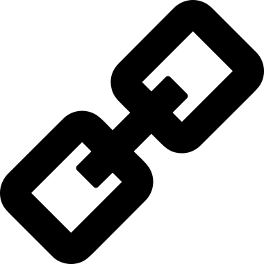 Zincir simgesi PNG biçimi basit siyah ve beyaz vektör illüstrasyonunda bağlantı birliği güvenlik ve gücünü temsil eden dijital tasarım kullanıcı arayüzü için mükemmel modern uygulama logosu minimal web ögesi