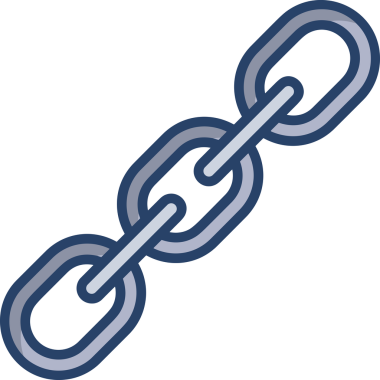 Zincir simgesi PNG biçimi basit siyah ve beyaz vektör illüstrasyonunda bağlantı birliği güvenlik ve gücünü temsil eden dijital tasarım kullanıcı arayüzü için mükemmel modern uygulama logosu minimal web ögesi