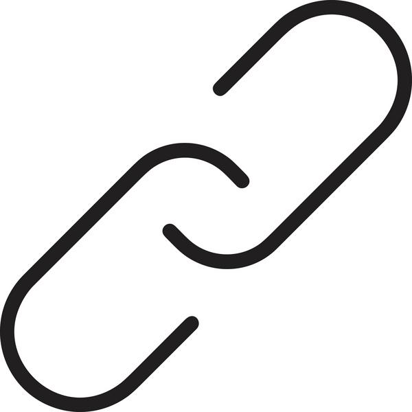 Zincir simgesi PNG biçimi basit siyah ve beyaz vektör illüstrasyonunda bağlantı birliği güvenlik ve gücünü temsil eden dijital tasarım kullanıcı arayüzü için mükemmel modern uygulama logosu minimal web ögesi