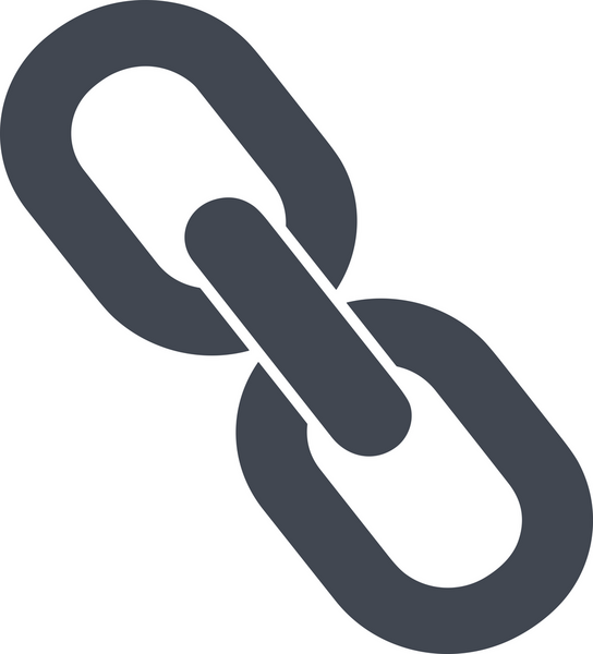 Zincir simgesi PNG biçimi basit siyah ve beyaz vektör illüstrasyonunda bağlantı birliği güvenlik ve gücünü temsil eden dijital tasarım kullanıcı arayüzü için mükemmel modern uygulama logosu minimal web ögesi