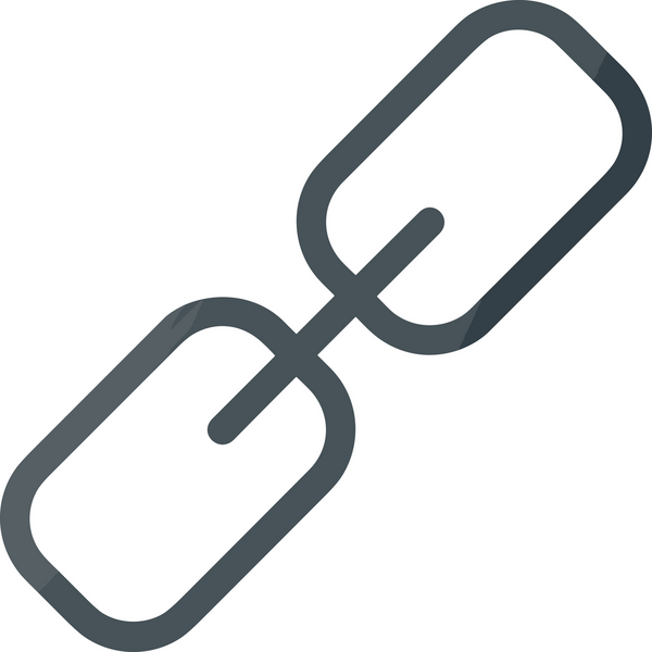 Zincir simgesi PNG biçimi basit siyah ve beyaz vektör illüstrasyonunda bağlantı birliği güvenlik ve gücünü temsil eden dijital tasarım kullanıcı arayüzü için mükemmel modern uygulama logosu minimal web ögesi