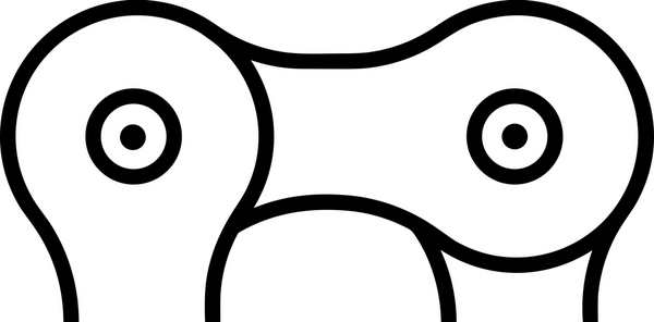 Zincir simgesi PNG biçimi basit siyah ve beyaz vektör illüstrasyonunda bağlantı birliği güvenlik ve gücünü temsil eden dijital tasarım kullanıcı arayüzü için mükemmel modern uygulama logosu minimal web ögesi