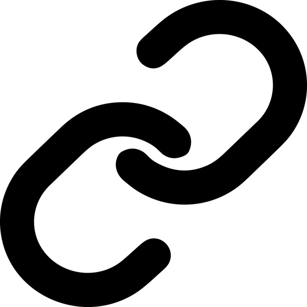 Zincir simgesi PNG biçimi basit siyah ve beyaz vektör illüstrasyonunda bağlantı birliği güvenlik ve gücünü temsil eden dijital tasarım kullanıcı arayüzü için mükemmel modern uygulama logosu minimal web ögesi