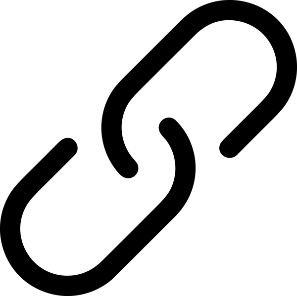 Zincir simgesi PNG biçimi basit siyah ve beyaz vektör illüstrasyonunda bağlantı birliği güvenlik ve gücünü temsil eden dijital tasarım kullanıcı arayüzü için mükemmel modern uygulama logosu minimal web ögesi