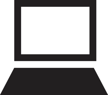 Şeffaf arkaplan ile PNG biçiminde bilgisayar logosu simgesi. Teknoloji markaları, bilişim hizmetleri, web geliştirme veya dijital ürünler için uygun minimalist siyah-beyaz tasarım. Çok yönlü markalaşma ve arayüz kullanımı için temiz ve modern sembol