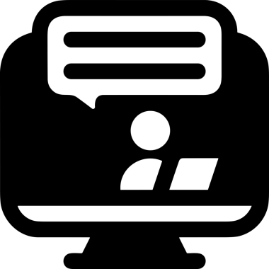 Şeffaf arkaplan ile PNG biçiminde bilgisayar logosu simgesi. Teknoloji markaları, bilişim hizmetleri, web geliştirme veya dijital ürünler için uygun minimalist siyah-beyaz tasarım. Çok yönlü markalaşma ve arayüz kullanımı için temiz ve modern sembol