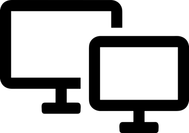 Şeffaf arkaplan ile PNG biçiminde bilgisayar logosu simgesi. Teknoloji markaları, bilişim hizmetleri, web geliştirme veya dijital ürünler için uygun minimalist siyah-beyaz tasarım. Çok yönlü markalaşma ve arayüz kullanımı için temiz ve modern sembol