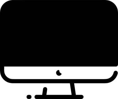 Şeffaf arkaplan ile PNG biçiminde bilgisayar logosu simgesi. Teknoloji markaları, bilişim hizmetleri, web geliştirme veya dijital ürünler için uygun minimalist siyah-beyaz tasarım. Çok yönlü markalaşma ve arayüz kullanımı için temiz ve modern sembol