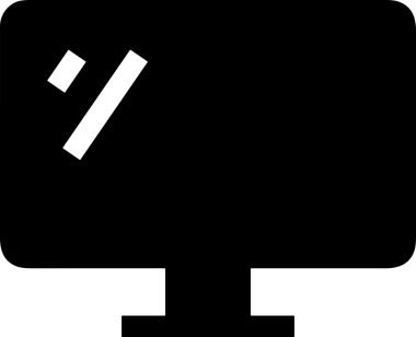 Şeffaf arkaplan ile PNG biçiminde bilgisayar logosu simgesi. Teknoloji markaları, bilişim hizmetleri, web geliştirme veya dijital ürünler için uygun minimalist siyah-beyaz tasarım. Çok yönlü markalaşma ve arayüz kullanımı için temiz ve modern sembol