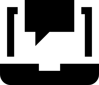 Şeffaf arkaplan ile PNG biçiminde bilgisayar logosu simgesi. Teknoloji markaları, bilişim hizmetleri, web geliştirme veya dijital ürünler için uygun minimalist siyah-beyaz tasarım. Çok yönlü markalaşma ve arayüz kullanımı için temiz ve modern sembol