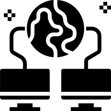 Şeffaf arkaplan ile PNG biçiminde bilgisayar logosu simgesi. Teknoloji markaları, bilişim hizmetleri, web geliştirme veya dijital ürünler için uygun minimalist siyah-beyaz tasarım. Çok yönlü markalaşma ve arayüz kullanımı için temiz ve modern sembol