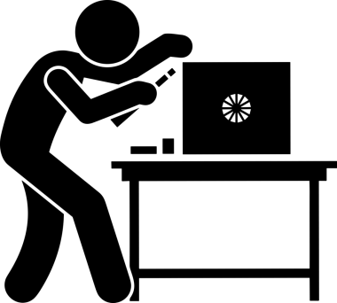 Şeffaf arkaplan ile PNG biçiminde bilgisayar logosu simgesi. Teknoloji markaları, bilişim hizmetleri, web geliştirme veya dijital ürünler için uygun minimalist siyah-beyaz tasarım. Çok yönlü markalaşma ve arayüz kullanımı için temiz ve modern sembol