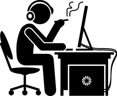 Şeffaf arkaplan ile PNG biçiminde bilgisayar logosu simgesi. Teknoloji markaları, bilişim hizmetleri, web geliştirme veya dijital ürünler için uygun minimalist siyah-beyaz tasarım. Çok yönlü markalaşma ve arayüz kullanımı için temiz ve modern sembol