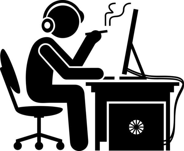 Şeffaf arkaplan ile PNG biçiminde bilgisayar logosu simgesi. Teknoloji markaları, bilişim hizmetleri, web geliştirme veya dijital ürünler için uygun minimalist siyah-beyaz tasarım. Çok yönlü markalaşma ve arayüz kullanımı için temiz ve modern sembol