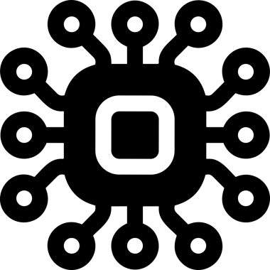 Şeffaf arkaplan ile PNG biçiminde bilgisayar logosu simgesi. Teknoloji markaları, bilişim hizmetleri, web geliştirme veya dijital ürünler için uygun minimalist siyah-beyaz tasarım. Çok yönlü markalaşma ve arayüz kullanımı için temiz ve modern sembol