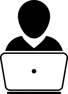 Şeffaf arkaplan ile PNG biçiminde bilgisayar logosu simgesi. Teknoloji markaları, bilişim hizmetleri, web geliştirme veya dijital ürünler için uygun minimalist siyah-beyaz tasarım. Çok yönlü markalaşma ve arayüz kullanımı için temiz ve modern sembol