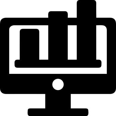 Şeffaf arkaplan ile PNG biçiminde bilgisayar logosu simgesi. Teknoloji markaları, bilişim hizmetleri, web geliştirme veya dijital ürünler için uygun minimalist siyah-beyaz tasarım. Çok yönlü markalaşma ve arayüz kullanımı için temiz ve modern sembol
