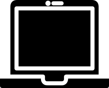 Şeffaf arkaplan ile PNG biçiminde bilgisayar logosu simgesi. Teknoloji markaları, bilişim hizmetleri, web geliştirme veya dijital ürünler için uygun minimalist siyah-beyaz tasarım. Çok yönlü markalaşma ve arayüz kullanımı için temiz ve modern sembol