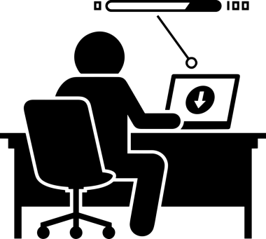 Şeffaf arkaplan ile PNG biçiminde bilgisayar logosu simgesi. Teknoloji markaları, bilişim hizmetleri, web geliştirme veya dijital ürünler için uygun minimalist siyah-beyaz tasarım. Çok yönlü markalaşma ve arayüz kullanımı için temiz ve modern sembol