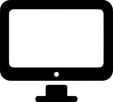 Şeffaf arkaplan ile PNG biçiminde bilgisayar logosu simgesi. Teknoloji markaları, bilişim hizmetleri, web geliştirme veya dijital ürünler için uygun minimalist siyah-beyaz tasarım. Çok yönlü markalaşma ve arayüz kullanımı için temiz ve modern sembol