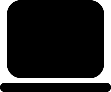 Şeffaf arkaplan ile PNG biçiminde bilgisayar logosu simgesi. Teknoloji markaları, bilişim hizmetleri, web geliştirme veya dijital ürünler için uygun minimalist siyah-beyaz tasarım. Çok yönlü markalaşma ve arayüz kullanımı için temiz ve modern sembol