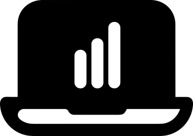 Şeffaf arkaplan ile PNG biçiminde bilgisayar logosu simgesi. Teknoloji markaları, bilişim hizmetleri, web geliştirme veya dijital ürünler için uygun minimalist siyah-beyaz tasarım. Çok yönlü markalaşma ve arayüz kullanımı için temiz ve modern sembol