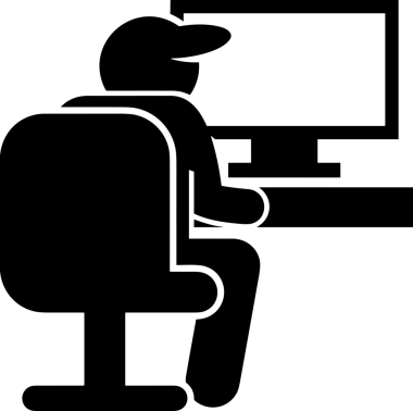 Şeffaf arkaplan ile PNG biçiminde bilgisayar logosu simgesi. Teknoloji markaları, bilişim hizmetleri, web geliştirme veya dijital ürünler için uygun minimalist siyah-beyaz tasarım. Çok yönlü markalaşma ve arayüz kullanımı için temiz ve modern sembol