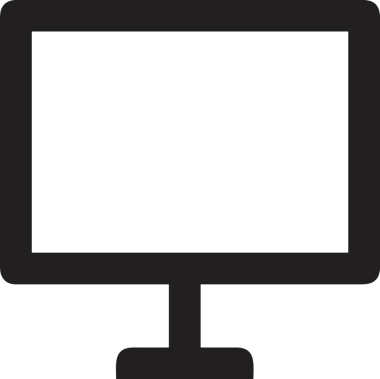 Şeffaf arkaplan ile PNG biçiminde bilgisayar logosu simgesi. Teknoloji markaları, bilişim hizmetleri, web geliştirme veya dijital ürünler için uygun minimalist siyah-beyaz tasarım. Çok yönlü markalaşma ve arayüz kullanımı için temiz ve modern sembol