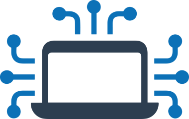 Şeffaf arkaplan ile PNG biçiminde bilgisayar logosu simgesi. Teknoloji markaları, bilişim hizmetleri, web geliştirme veya dijital ürünler için uygun minimalist siyah-beyaz tasarım. Çok yönlü markalaşma ve arayüz kullanımı için temiz ve modern sembol