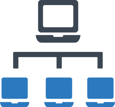 Şeffaf arkaplan ile PNG biçiminde bilgisayar logosu simgesi. Teknoloji markaları, bilişim hizmetleri, web geliştirme veya dijital ürünler için uygun minimalist siyah-beyaz tasarım. Çok yönlü markalaşma ve arayüz kullanımı için temiz ve modern sembol