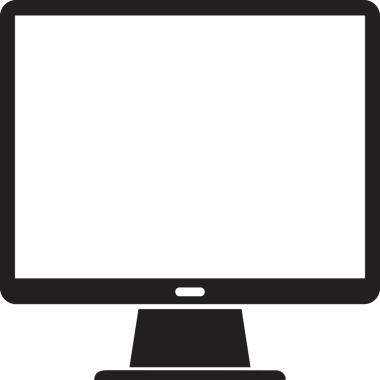 Şeffaf arkaplan ile PNG biçiminde bilgisayar logosu simgesi. Teknoloji markaları, bilişim hizmetleri, web geliştirme veya dijital ürünler için uygun minimalist siyah-beyaz tasarım. Çok yönlü markalaşma ve arayüz kullanımı için temiz ve modern sembol