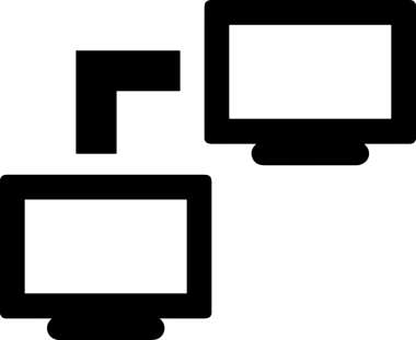 Şeffaf arkaplan ile PNG biçiminde bilgisayar logosu simgesi. Teknoloji markaları, bilişim hizmetleri, web geliştirme veya dijital ürünler için uygun minimalist siyah-beyaz tasarım. Çok yönlü markalaşma ve arayüz kullanımı için temiz ve modern sembol