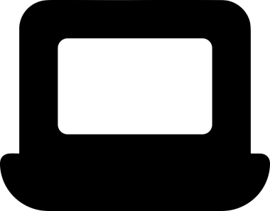 Şeffaf arkaplan ile PNG biçiminde bilgisayar logosu simgesi. Teknoloji markaları, bilişim hizmetleri, web geliştirme veya dijital ürünler için uygun minimalist siyah-beyaz tasarım. Çok yönlü markalaşma ve arayüz kullanımı için temiz ve modern sembol