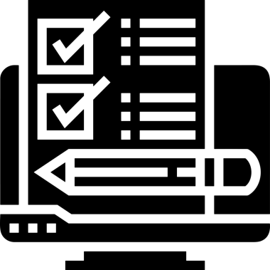 Şeffaf arkaplan ile PNG biçiminde bilgisayar logosu simgesi. Teknoloji markaları, bilişim hizmetleri, web geliştirme veya dijital ürünler için uygun minimalist siyah-beyaz tasarım. Çok yönlü markalaşma ve arayüz kullanımı için temiz ve modern sembol