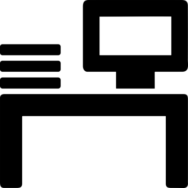 Şeffaf arkaplan ile PNG biçiminde bilgisayar logosu simgesi. Teknoloji markaları, bilişim hizmetleri, web geliştirme veya dijital ürünler için uygun minimalist siyah-beyaz tasarım. Çok yönlü markalaşma ve arayüz kullanımı için temiz ve modern sembol