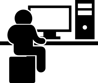 Şeffaf arkaplan ile PNG biçiminde bilgisayar logosu simgesi. Teknoloji markaları, bilişim hizmetleri, web geliştirme veya dijital ürünler için uygun minimalist siyah-beyaz tasarım. Çok yönlü markalaşma ve arayüz kullanımı için temiz ve modern sembol