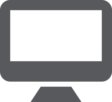 Şeffaf arkaplan ile PNG biçiminde bilgisayar logosu simgesi. Teknoloji markaları, bilişim hizmetleri, web geliştirme veya dijital ürünler için uygun minimalist siyah-beyaz tasarım. Çok yönlü markalaşma ve arayüz kullanımı için temiz ve modern sembol