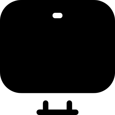 Şeffaf arkaplan ile PNG biçiminde bilgisayar logosu simgesi. Teknoloji markaları, bilişim hizmetleri, web geliştirme veya dijital ürünler için uygun minimalist siyah-beyaz tasarım. Çok yönlü markalaşma ve arayüz kullanımı için temiz ve modern sembol