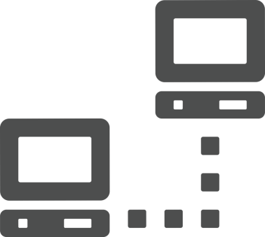 Şeffaf arkaplan ile PNG biçiminde bilgisayar logosu simgesi. Teknoloji markaları, bilişim hizmetleri, web geliştirme veya dijital ürünler için uygun minimalist siyah-beyaz tasarım. Çok yönlü markalaşma ve arayüz kullanımı için temiz ve modern sembol