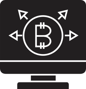 Şeffaf arkaplan ile PNG biçiminde bilgisayar logosu simgesi. Teknoloji markaları, bilişim hizmetleri, web geliştirme veya dijital ürünler için uygun minimalist siyah-beyaz tasarım. Çok yönlü markalaşma ve arayüz kullanımı için temiz ve modern sembol